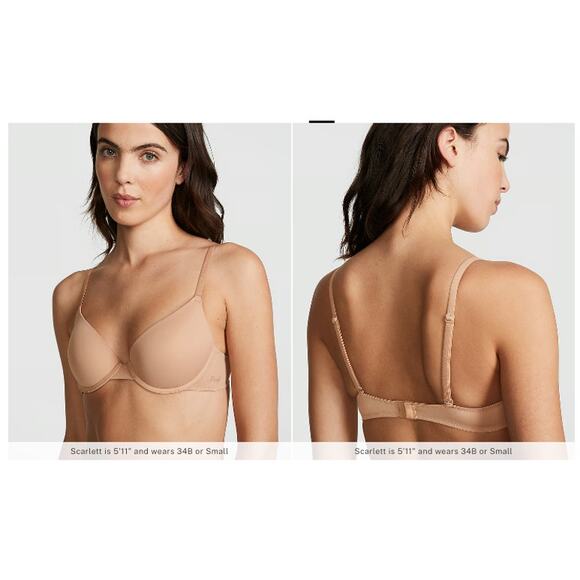 Victoria's Secret Size 32A Beige "PINK" Wear Everywhere Push-Up Bra NEW - Picture 9 of 9